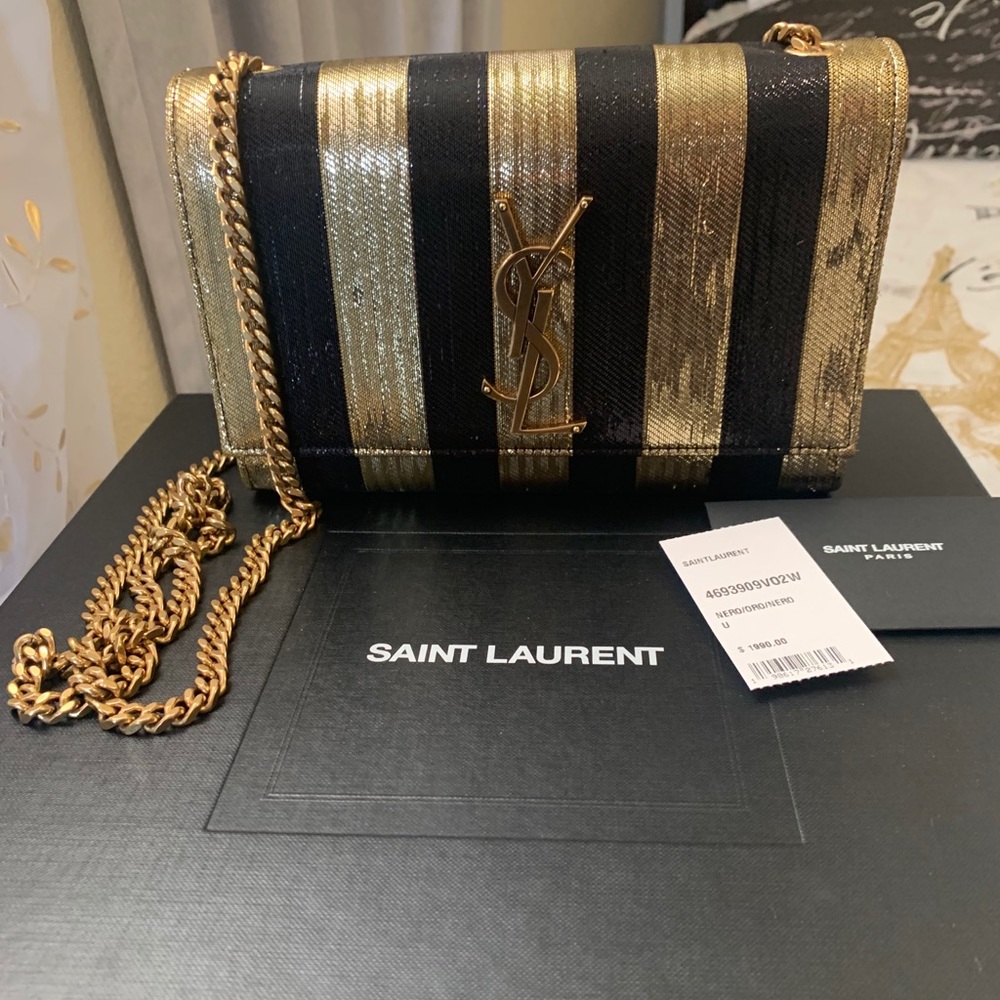 🤩Black and Gold YSL S Kate Bag🤩